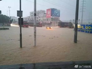 广州暴雨致水浸，沿街商铺损失惨重