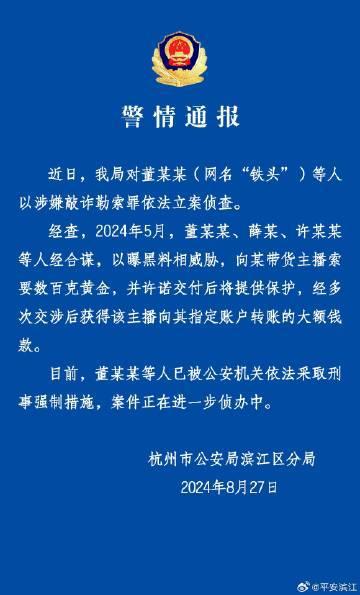 公安机关对铁头等人依法立案侦查，维护社会秩序的坚决行动